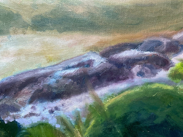 Oil Painting Scottish Landscape Ben Arthur Mountain Cobbler Arrochar Alps Loch Long - Cheshire Antiques Consultant