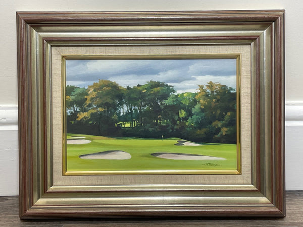 Oil Painting Scottish Sporting Glasgow Golf Club Course By Alastair W Thomson - Cheshire Antiques Consultant