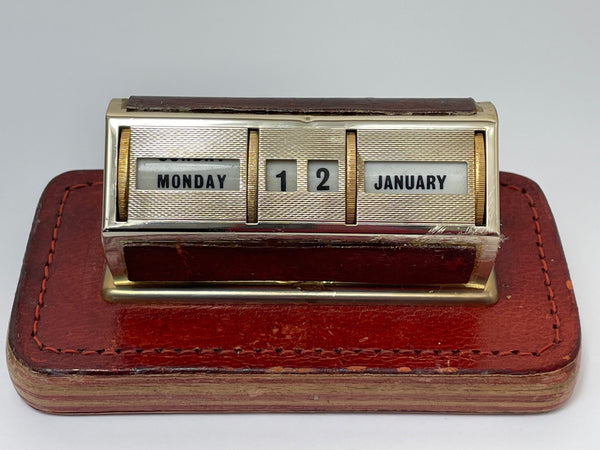 Original Mid Century English Perpetual Desk Calendar - Cheshire Antiques Consultant