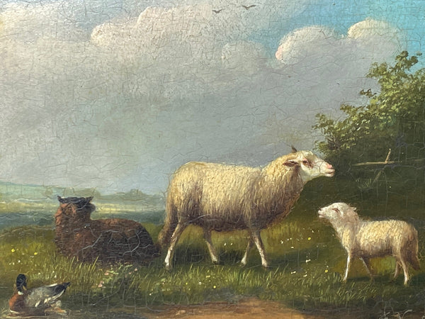 Pair 19th Century Belgium Animal Oil Paintings By Franz van Severdonck - Cheshire Antiques Consultant