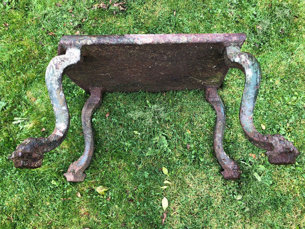 Reclaimed French 18th Century Grand Tour Garden Cast Iron Plinth On Lion Legs - Cheshire Antiques Consultant