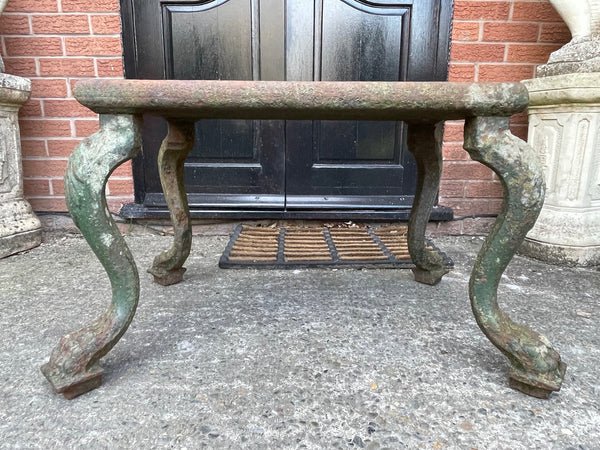 Reclaimed French 18th Century Grand Tour Garden Cast Iron Plinth On Lion Legs - Cheshire Antiques Consultant