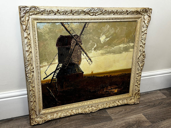 Scottish Impressionist Oil Painting Landscape View Windmill By Helen Monro Turner - Cheshire Antiques Consultant