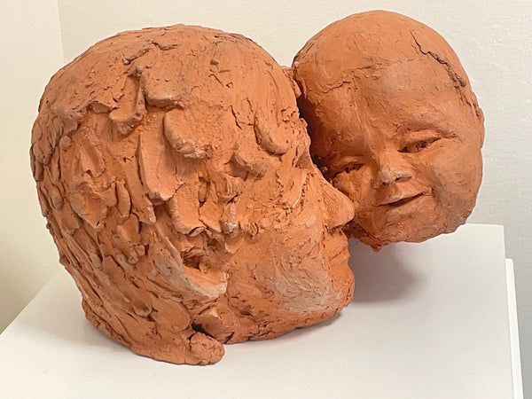 Scottish Mother With Baby Bust Terracotta Signed Sculpture After Archibald Knox - Cheshire Antiques Consultant