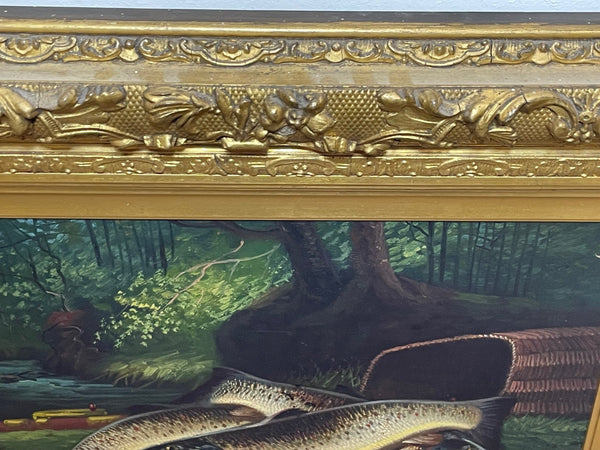 Scottish Oil Painting Burn Trout" By James Russell 1867-1956 - Cheshire Antiques Consultant