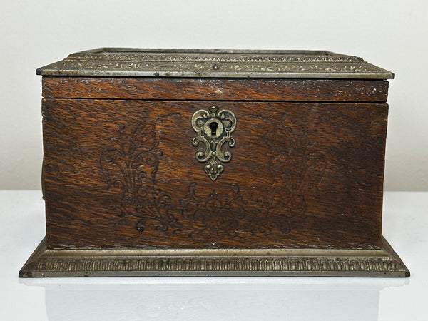 Small 19th Century French Napoleon III Antique Jewellery Box By ES Jassoy - Cheshire Antiques Consultant