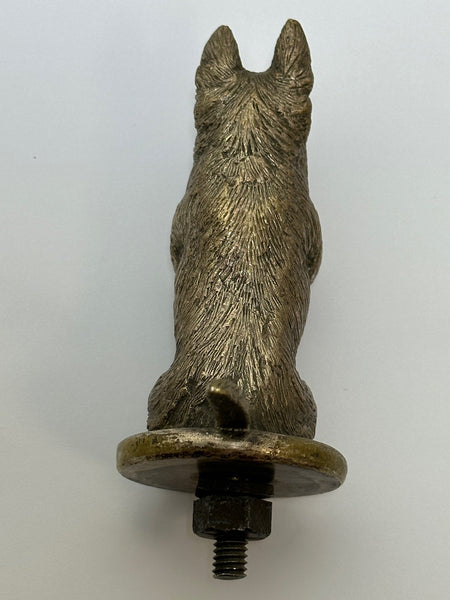 Small Asprey Bronze Classic Car Begging Scottie Dog Caesar Mascot - Cheshire Antiques Consultant