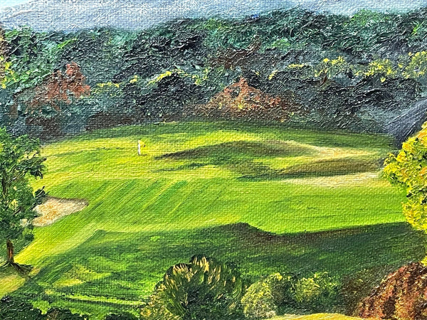 Sporting Oil Painting Scottish Dalmuir Golf Course Club Scotland - Cheshire Antiques Consultant