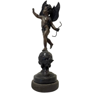 Victorian Bronze Lithe Eros Cupid Archer Sculpture After Alfred Gilbert RA - Cheshire Antiques Consultant