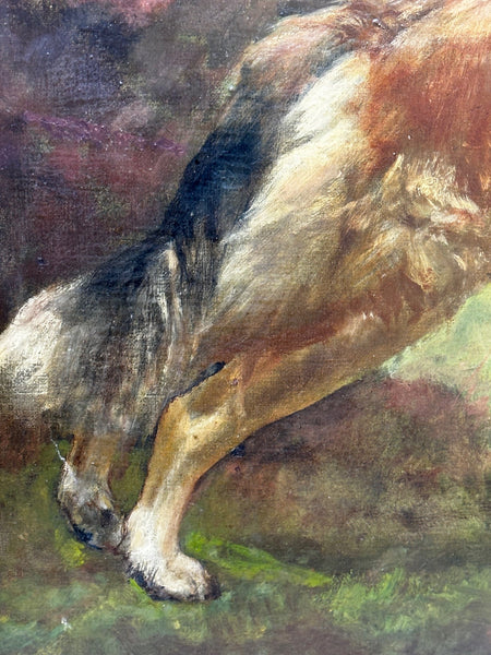 Victorian Oil Painting Rough Scottish Collie Dog By John Trivett Nettleship - Cheshire Antiques Consultant
