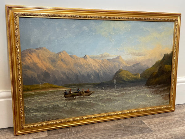 Victorian Oil Painting Scottish Highlands Loch Lomond By F W Bartholomew - Cheshire Antiques Consultant